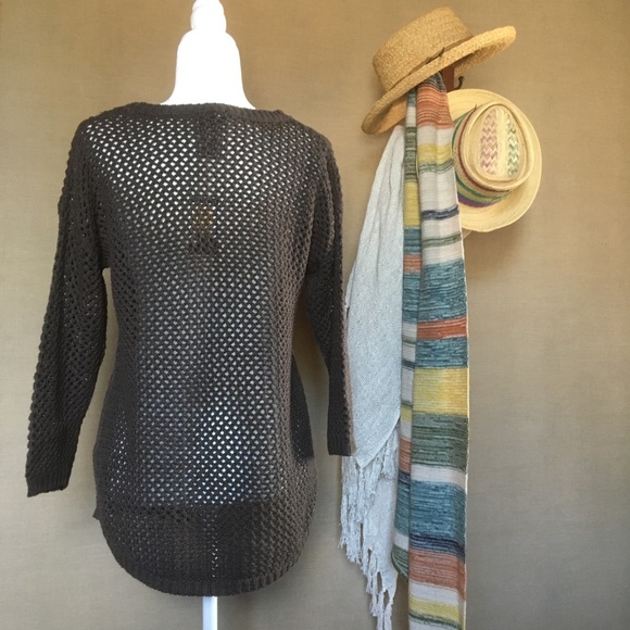 Chelsea & Theodore Sweaters Chelsea Theodore Nwt Open Knit Crochet